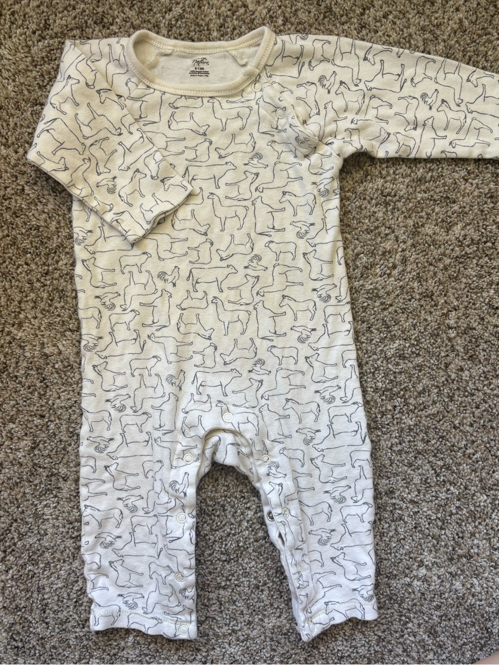 Baby One-Piece with farm print